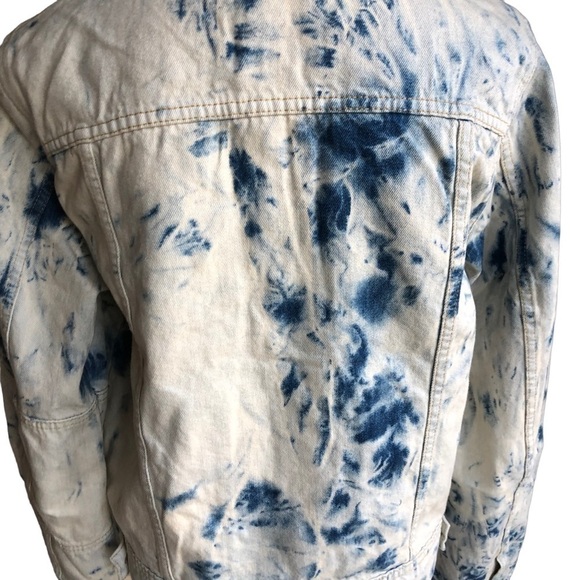 Free People Jones Tie Dye Jean Jacket Large NWT - Picture 11 of 14